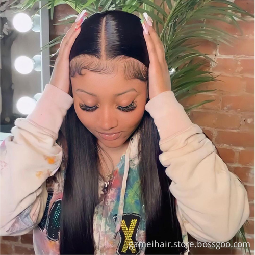 Invisibility HD Lace Wigs Virgin Hair Vendors 100% Brazilian Human Hair Wigs Long Black Straight Hair Lace Frontal Wig